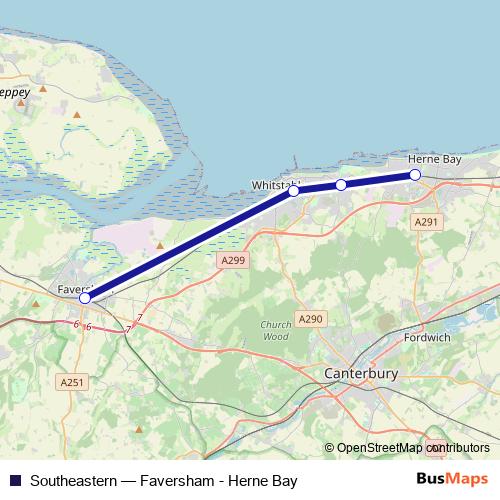 Southeastern bus Line Map