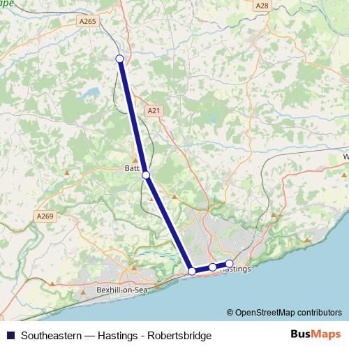 Southeastern bus Line Map