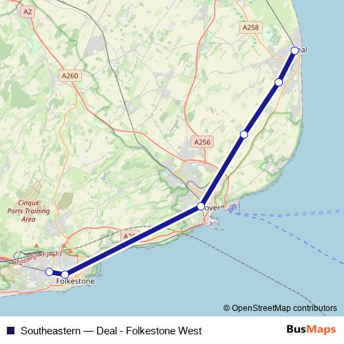 Southeastern bus Line Map