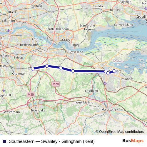 Southeastern bus Line Map