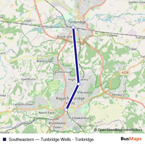 Southeastern bus Line Map