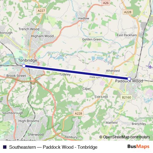 Southeastern bus Line Map