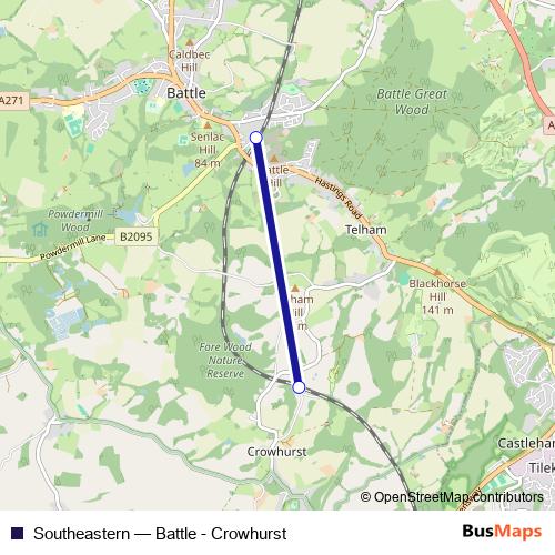 Southeastern bus Line Map