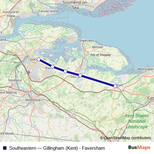 Southeastern bus Line Map