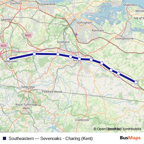 Southeastern bus Line Map