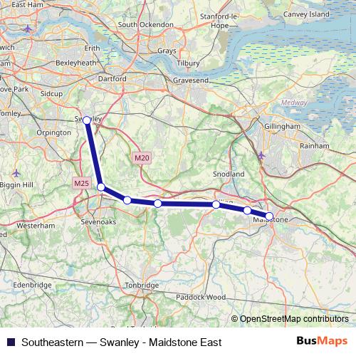 Southeastern bus Line Map