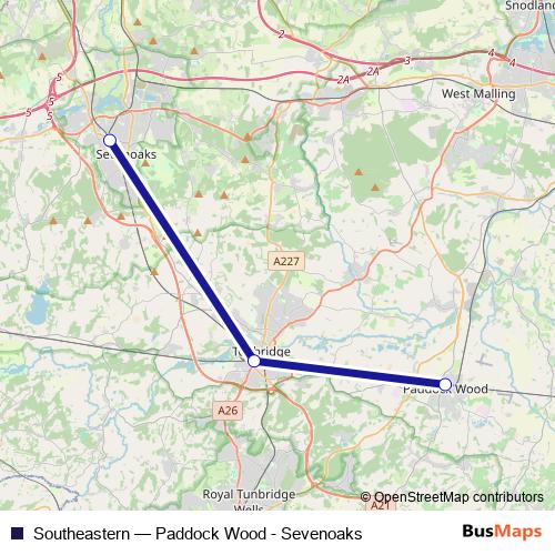 Southeastern bus Line Map