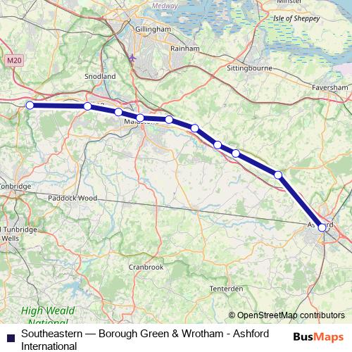 Southeastern bus Line Map