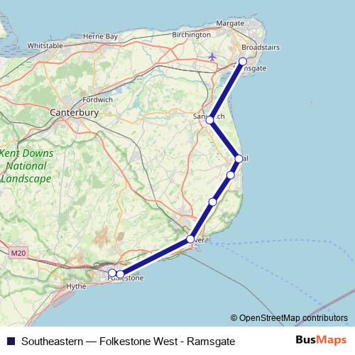Southeastern bus Line Map