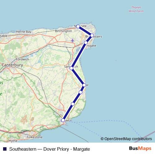 Southeastern bus Line Map