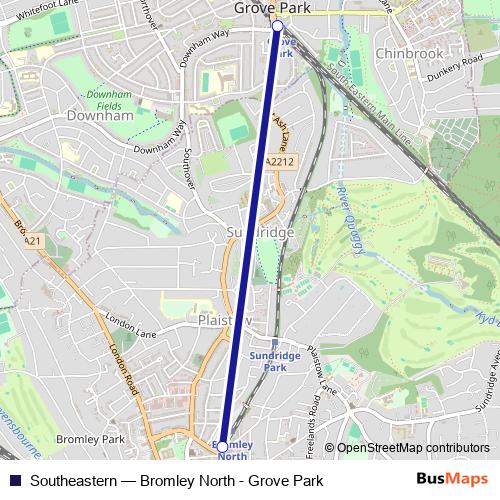 Southeastern bus Line Map