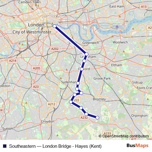 Southeastern bus Line Map