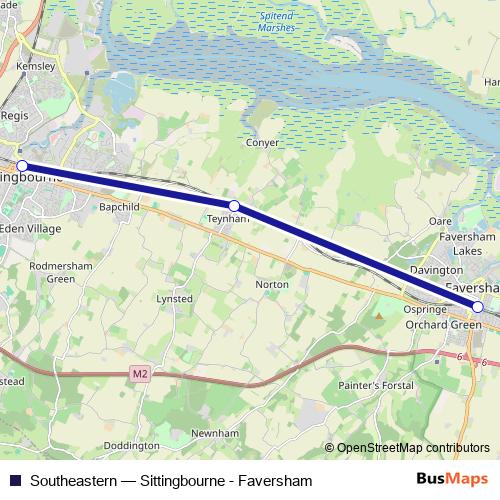 Southeastern bus Line Map
