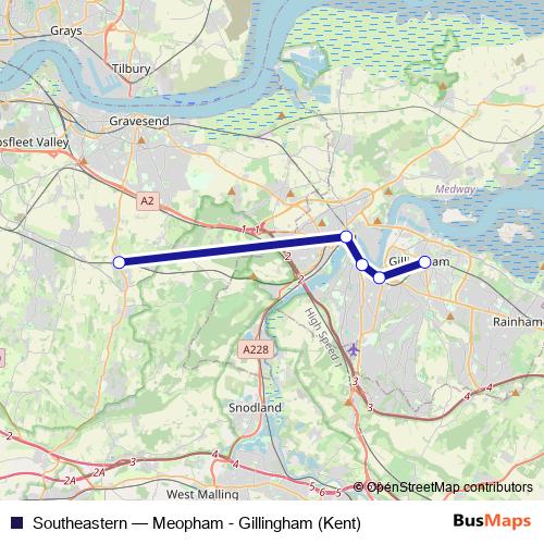 Southeastern bus Line Map
