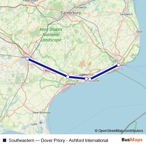 Southeastern bus Line Map