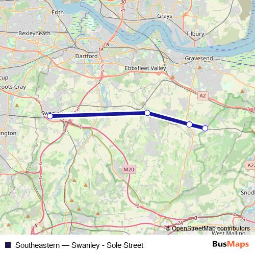 Southeastern bus Line Map
