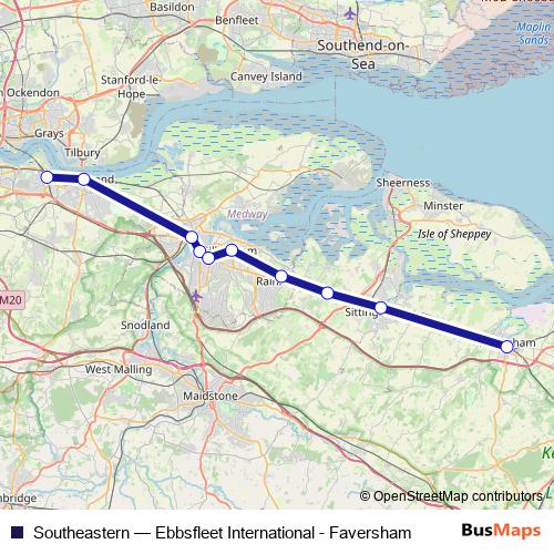 Southeastern bus Line Map