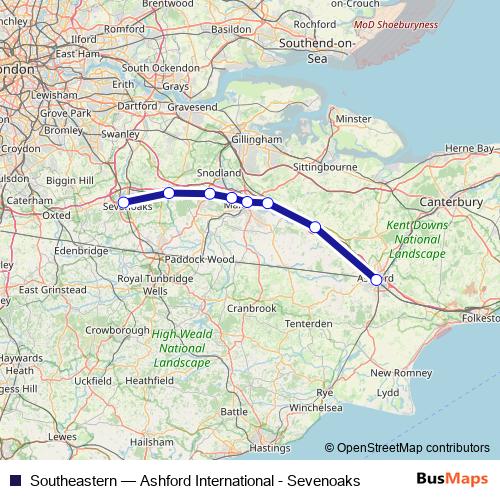 Southeastern bus Line Map