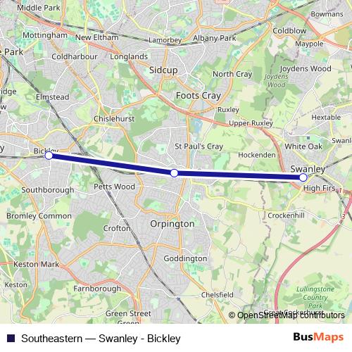 Southeastern bus Line Map