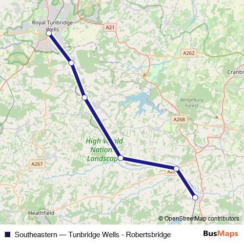 Southeastern bus Line Map
