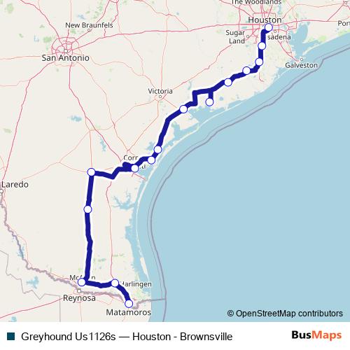 Greyhound Us1126s bus Line Map