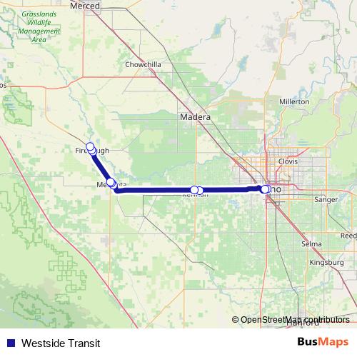 Westside Transit bus Line Map