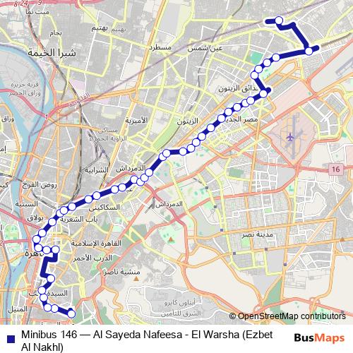 Minibus 146 bus Line Map