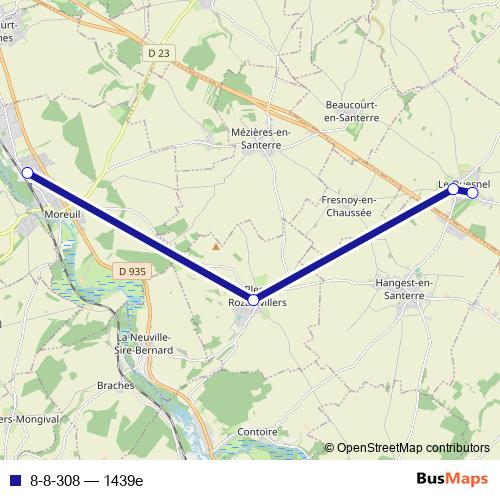 8-8-308 bus Line Map