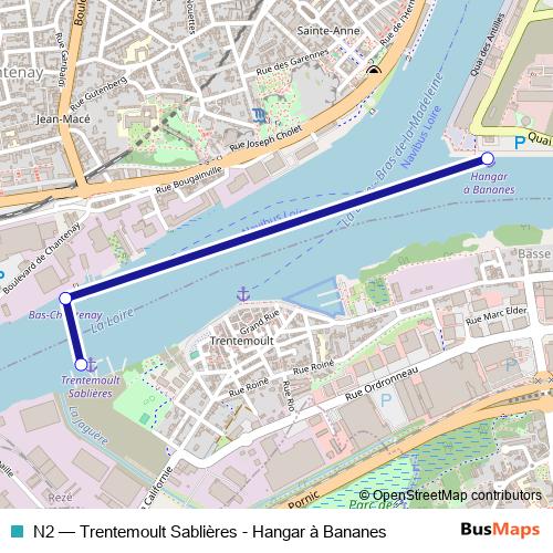 N2 ferry Line Map