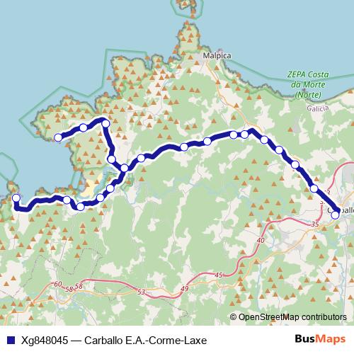 Xg848045 bus Line Map
