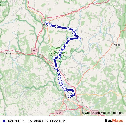 Xg636023 bus Line Map