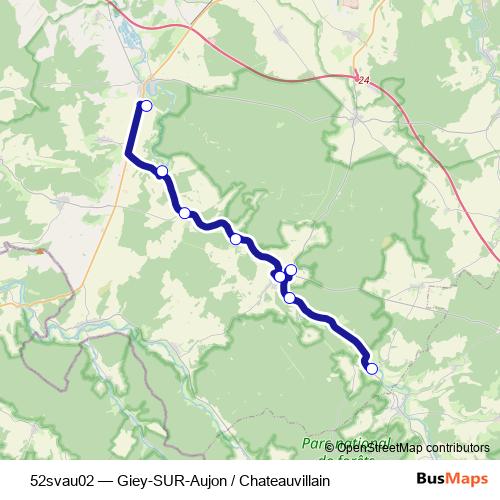 52svau02 bus Line Map