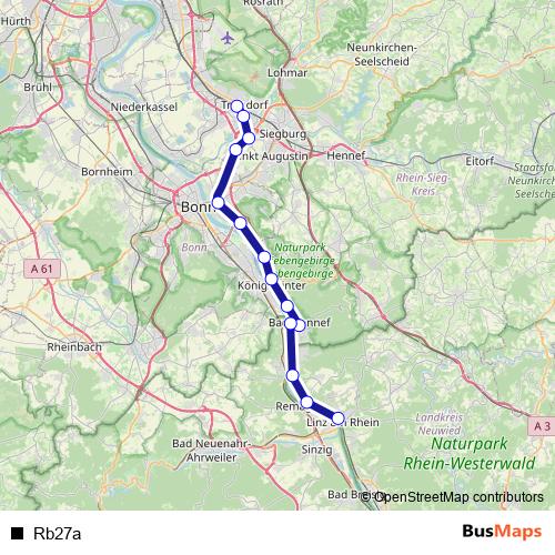 Rb27a bus Line Map