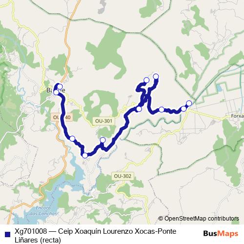 Xg701008 bus Line Map