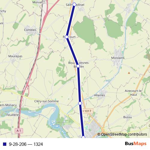 9-28-206 bus Line Map