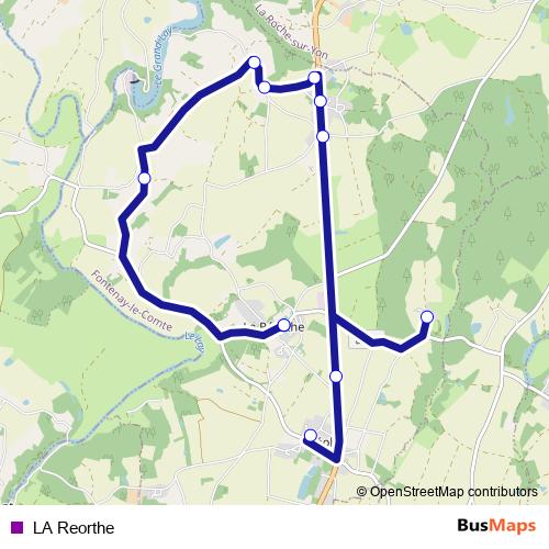 LA Reorthe bus Line Map