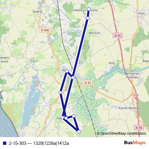 2-15-303 bus Line Map