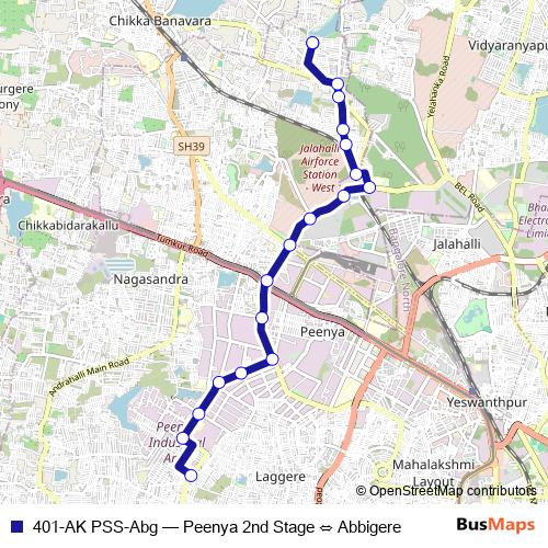 401-AK PSS-Abg bus Line Map