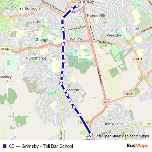 8S bus Line Map