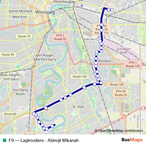 F9 bus Line Map
