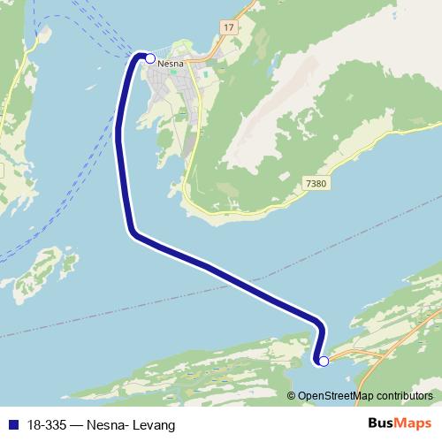 18-335 ferry Line Map