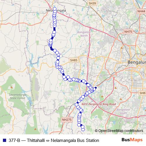 377-B bus Line Map