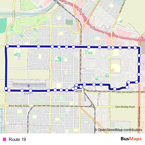 Route 19 bus Line Map