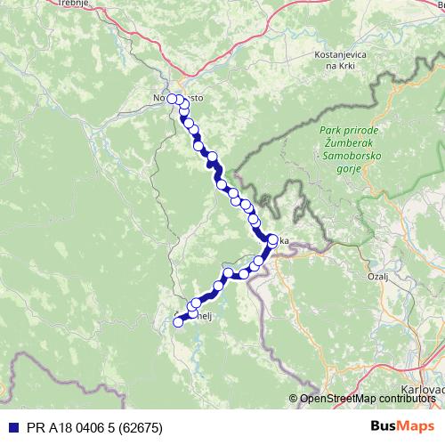 PR A18 0406 5 (62675) bus Line Map