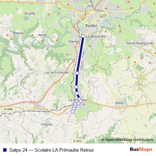 Satps 24 bus Line Map