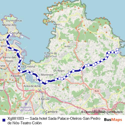 Xg881003 bus Line Map