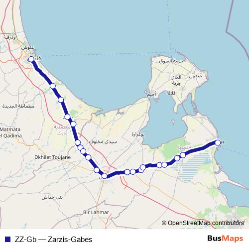 ZZ-Gb bus Line Map