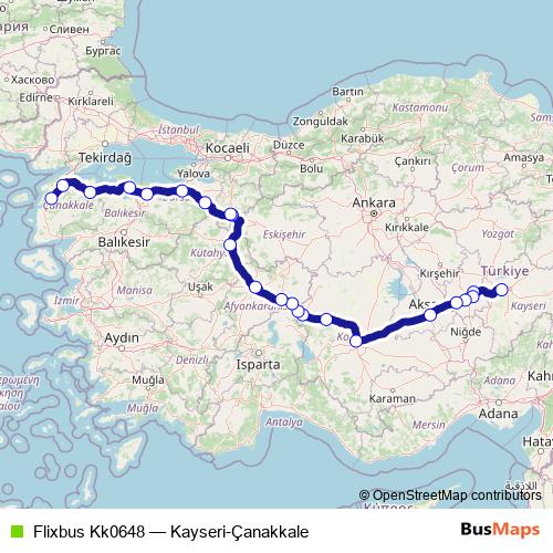 Flixbus Kk0648 bus Line Map