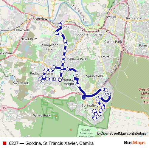 6227 bus Line Map