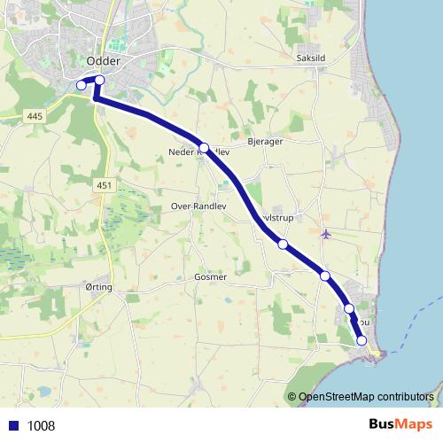 1008 bus Line Map